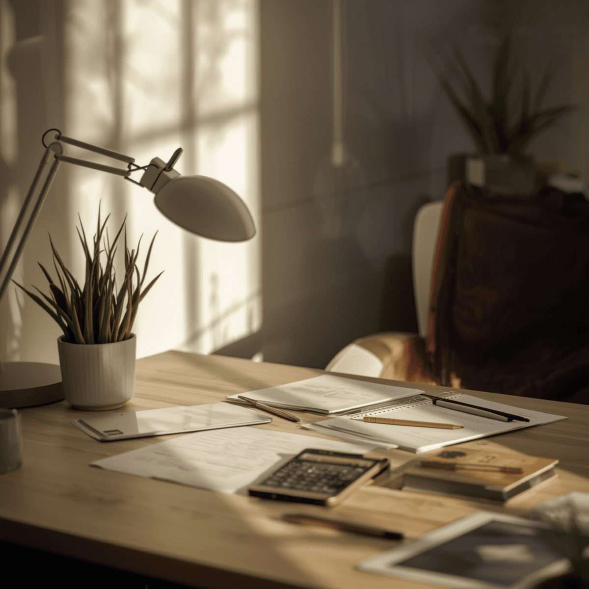 Documentos y analisis financiero sobre una mesa limpia.