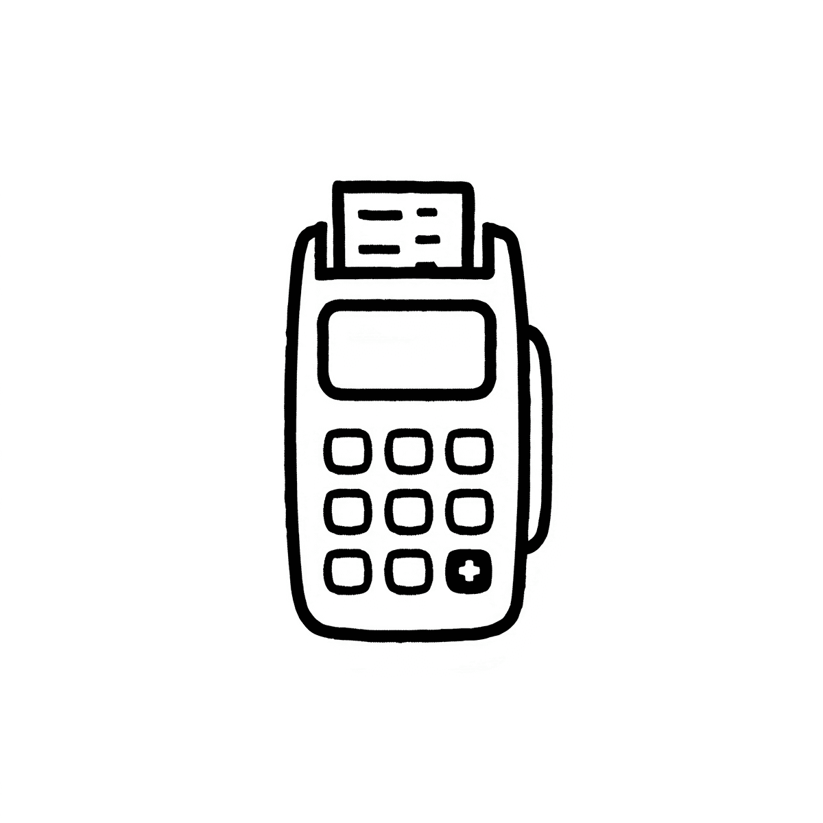 Doodle de terminal de pago